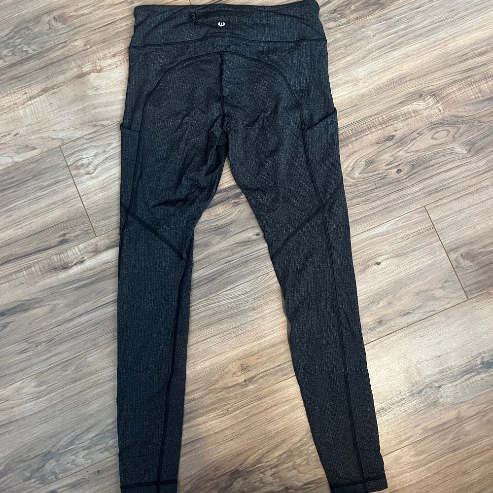 Lululemon Wunder Train High-Rise Tight with Pockets 28", Dark Grey, Size 8